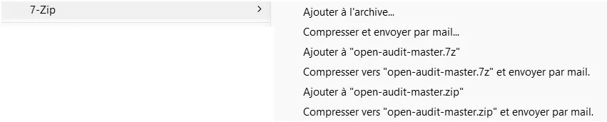 Utilisation de 7-Zip