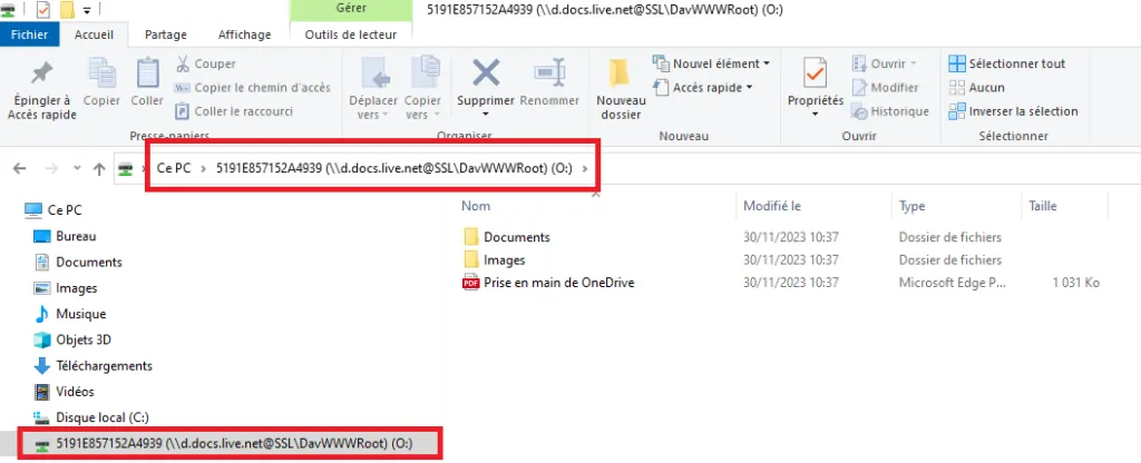 Accéder à OneDrive sans logiciel