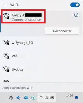 Partage de connexion sur Android, connexion au wi-fi depuis Windows et limitation de la consommation des données cellulaires