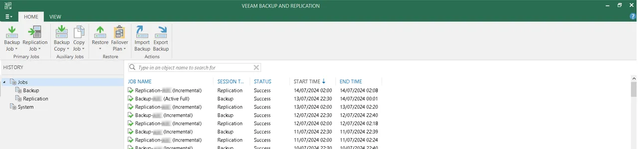 Rapport Veeam Backup