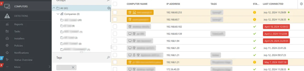 Eset Protect une vue globale du  système